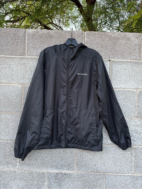 Columbia Other - Columbia Center Ridge Windbreaker Hooded Jacket Men's Medium Black XM0287 Light